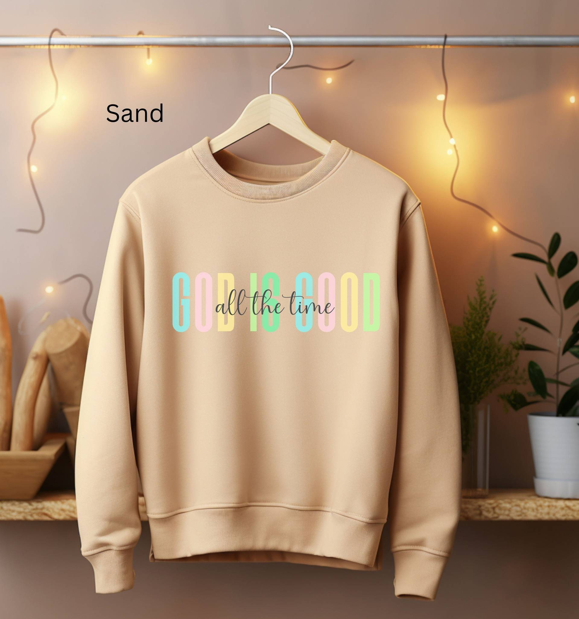 Christliches Sweatshirt, Glaube Hoodie, Religiöser Pullover, Geschenk, Christlicher Spruch, Herbst, Evangelium, God Is Good von NehemiaShop
