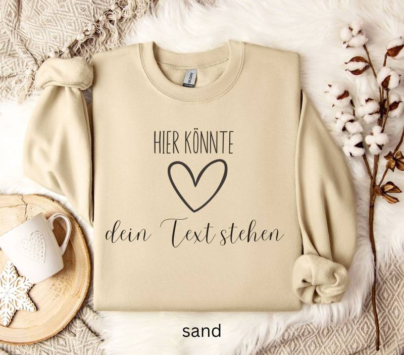 Personalisierter Pullover Mit Text, Oversize Sweater Individuellem Spruch, Personalisiertes Geschenk, Unisex Sweatshirt, Herbst von NehemiaShop