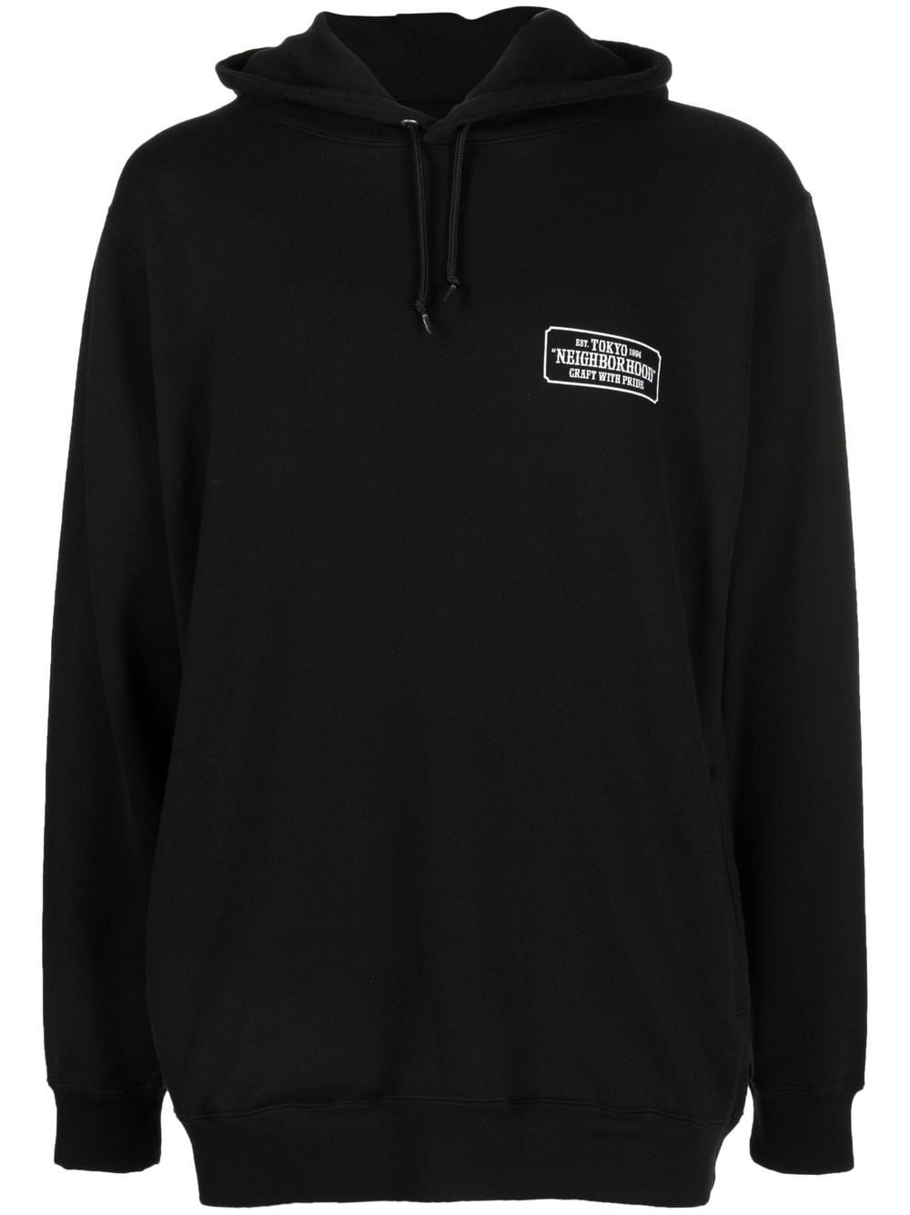 Neighborhood Hoodie mit Logo-Patch - Schwarz von Neighborhood