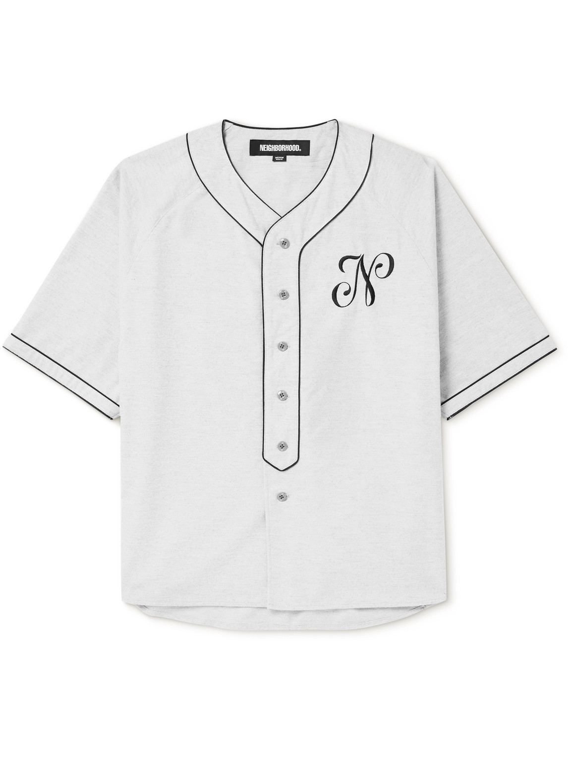 Neighborhood - Oversized Logo-Embroidered Cotton-Jersey Shirt - Men - Gray - M von Neighborhood