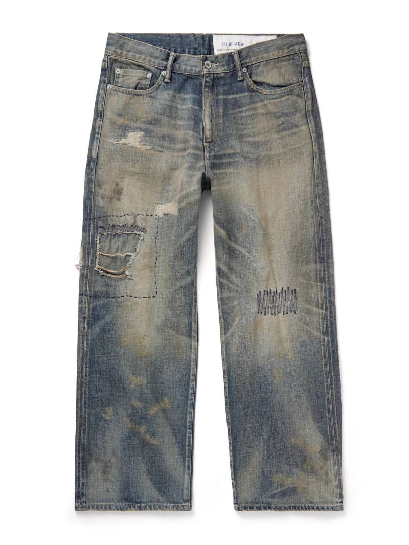 Neighborhood - Savage Wide-Leg Distressed Selvedge Jeans - Men - Blue - XL von Neighborhood