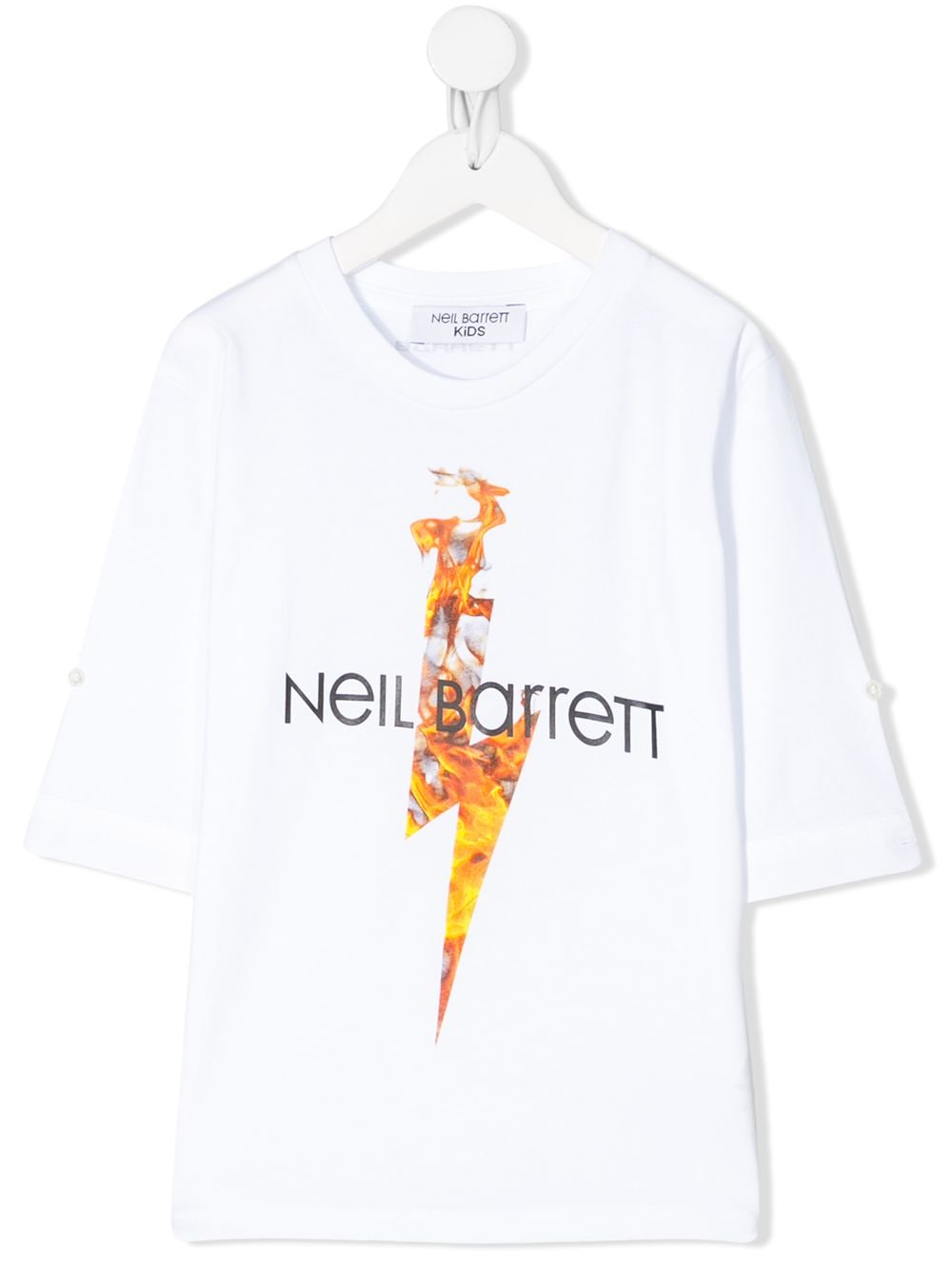 Neil Barrett Kids Langarmshirt mit Print - Weiß von Neil Barrett Kids