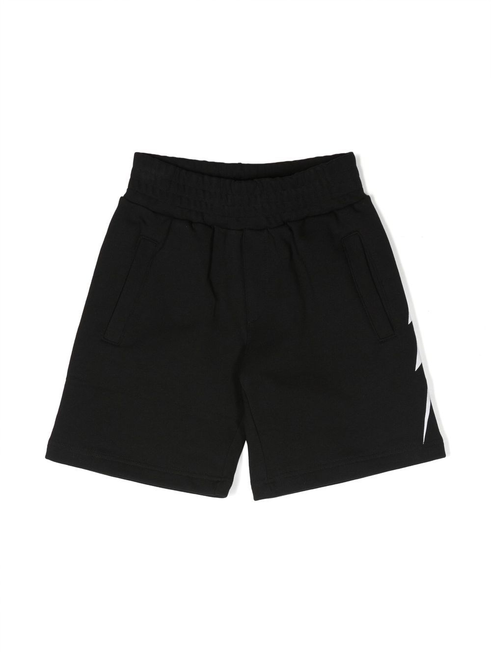 Neil Barrett Kids Shorts mit Blitz-Print - Schwarz von Neil Barrett Kids