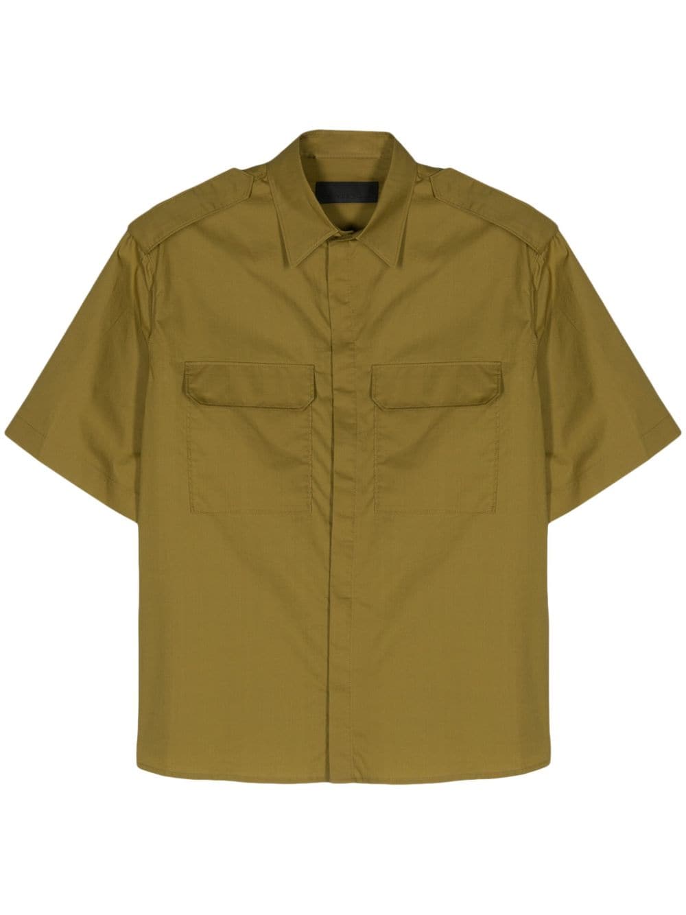 Neil Barrett Hemd mit Schulterklappen - Grün von Neil Barrett