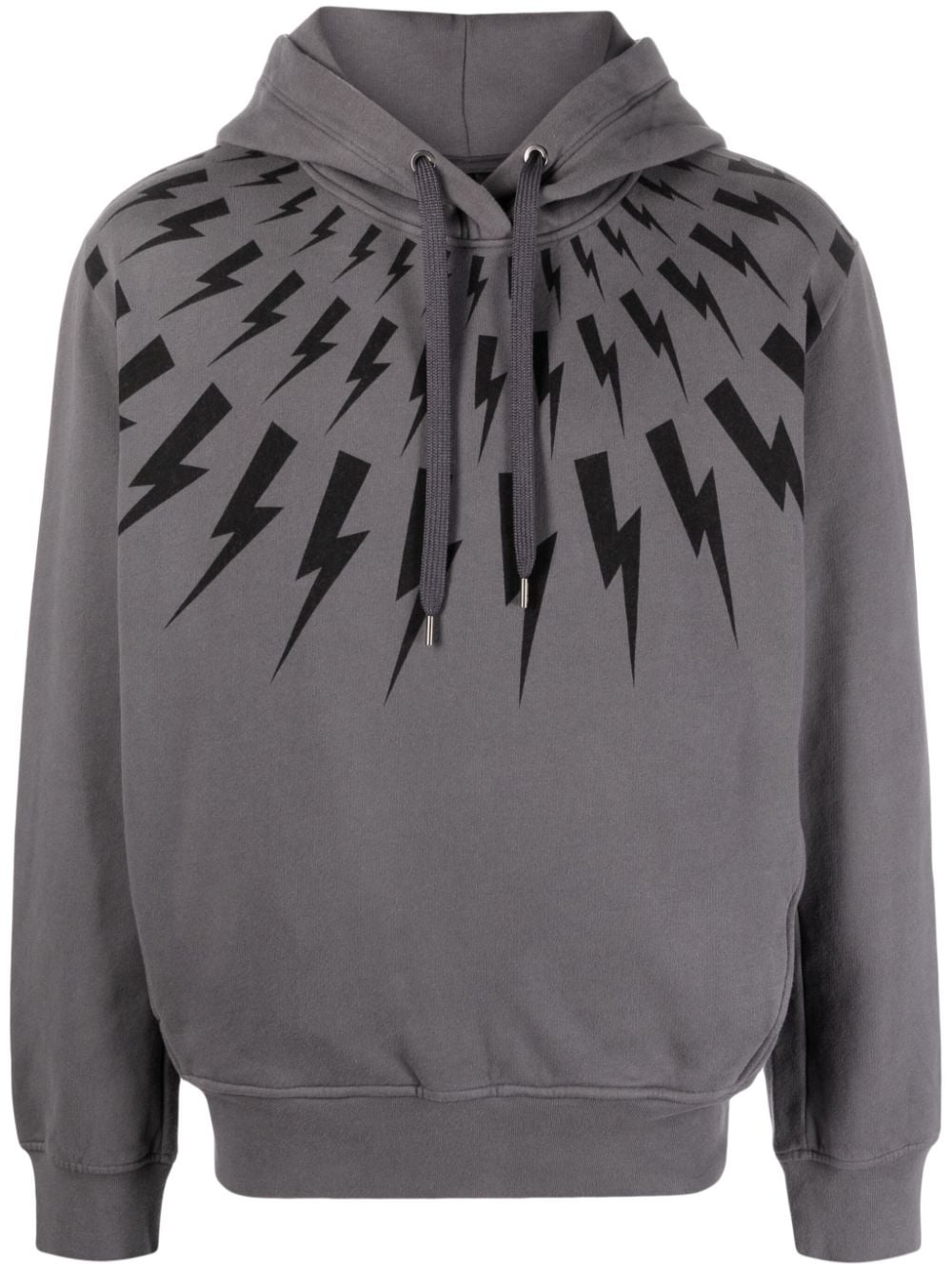 Neil Barrett Hoodie mit Blitz-Print - Grau von Neil Barrett