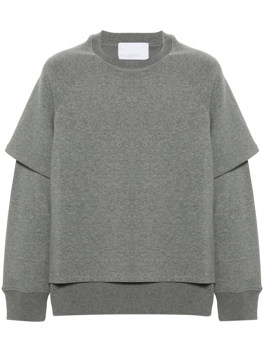 Neil Barrett Jersey-Sweatshirt im Layering-Look - Grau von Neil Barrett