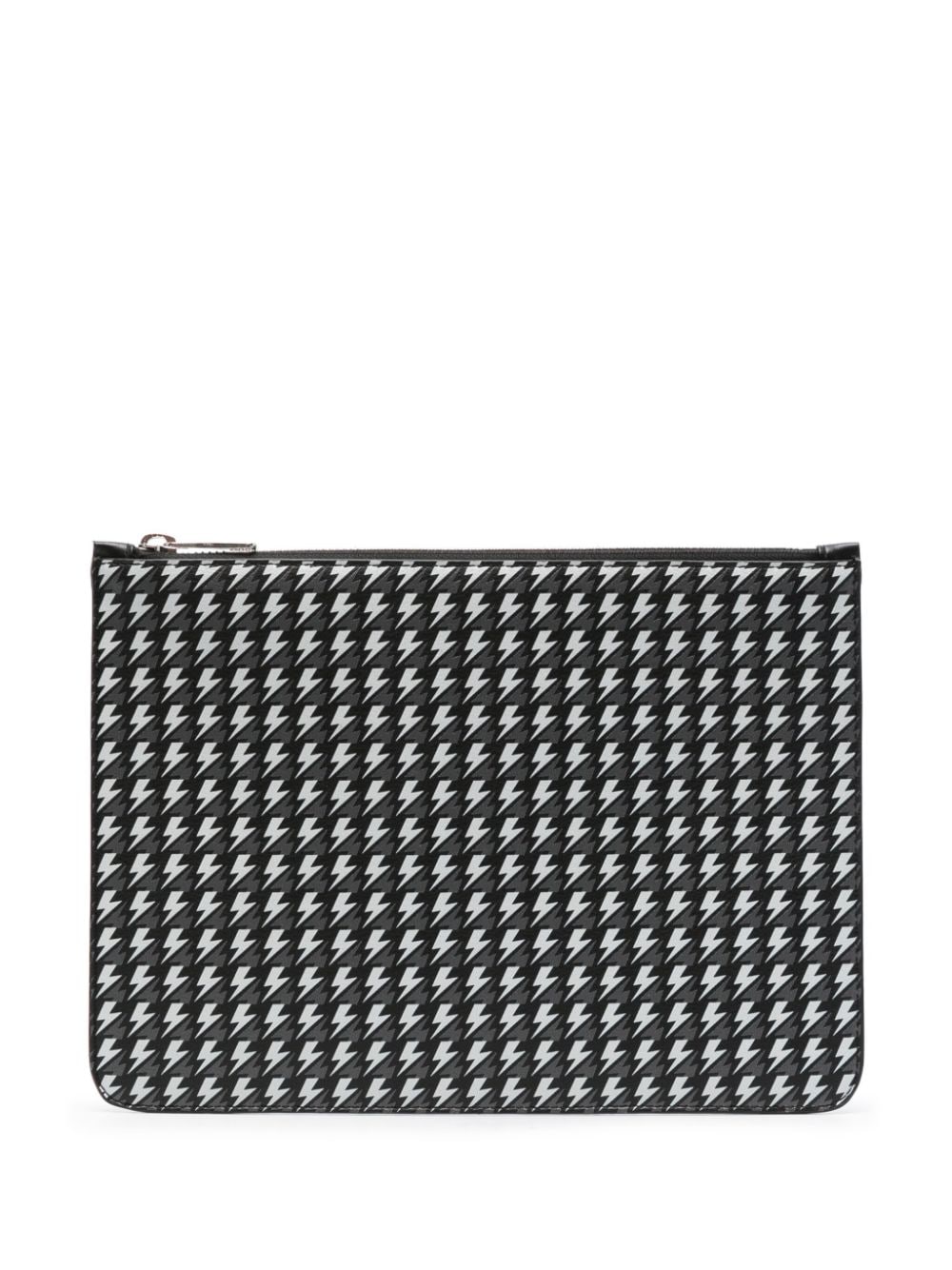 Neil Barrett Clutch mit Blitz-Muster - Schwarz von Neil Barrett