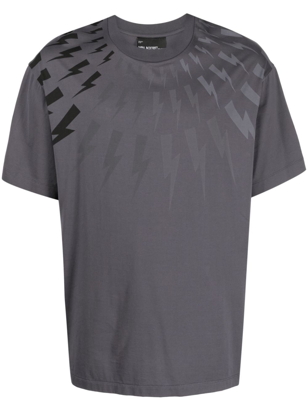 Neil Barrett T-Shirt mit Blitz-Print - Grau von Neil Barrett