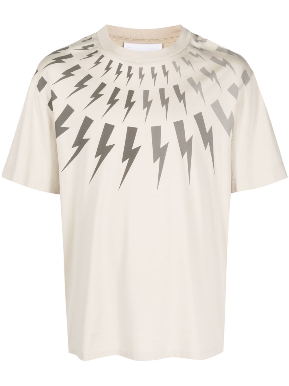 Neil Barrett T-Shirt mit Blitz-Print - Nude von Neil Barrett