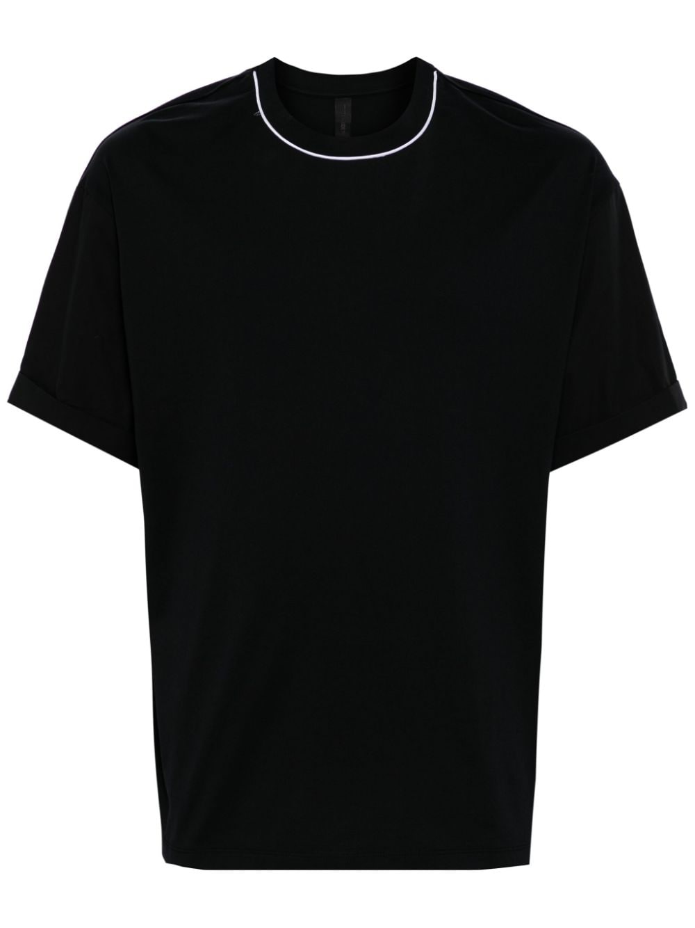 Neil Barrett contrast-trim cotton t-shirt - Schwarz von Neil Barrett