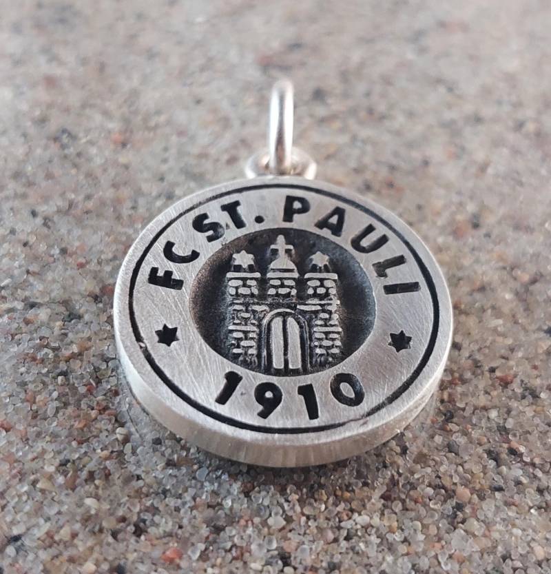 Fc St. Pauli-Logo-Anhänger, Silber 925, Ca. 21 Mm, Fc05 von NeilSaad