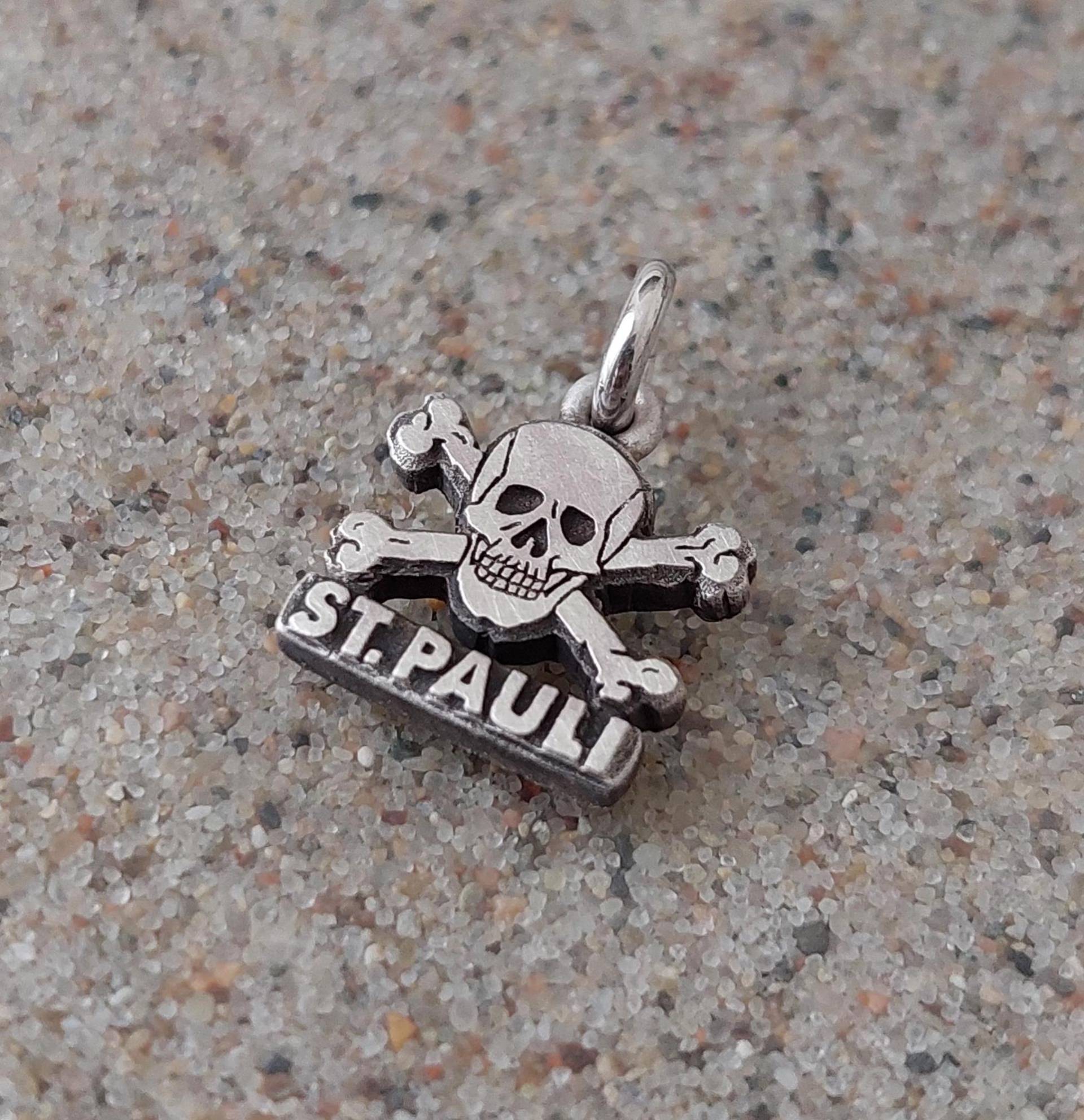 Kleiner Fc St. Pauli-Totenkopf-Anhänger, Silber 925, Fc07 von NeilSaad