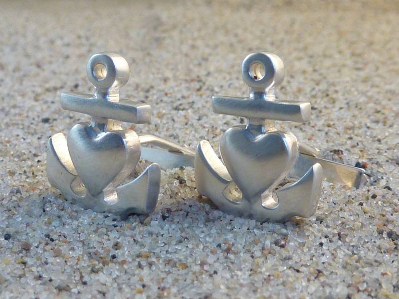 Manschettenknöpfe Glaube-Liebe-Hoffnung Silber 925, Ma08 von NeilSaad