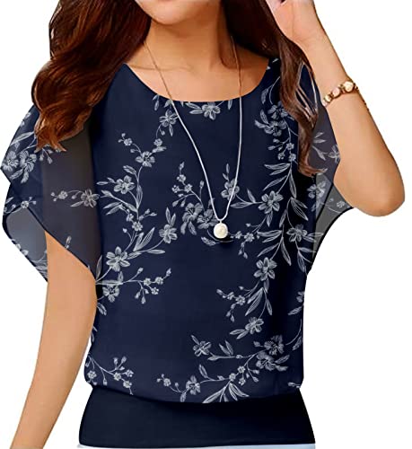 Neineiwu Damen Fledermausärmel Chiffon Bluse Neineiwu Damen Fledermausärmel Chiffon Bluse von Neineiwu