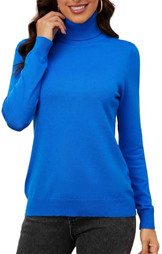 Neineiwu Damen Rollkragenpullover Strickpullover Stretch Stehkragen Pullover Basic Rolli Langarmshirt,Saphir,XXL Neineiwu Damen Rollkragenpullover Strickpullover Stretch Stehkragen Pullover Basic Rolli Langarmshirt,Saphir,XXL von Neineiwu
