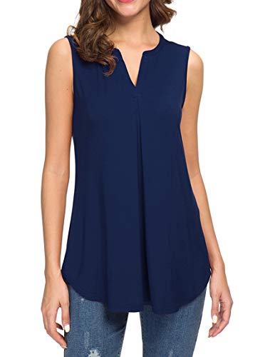 Neineiwu Damen Top mit Integriertem BH Tank Top Unterhemd Casual Tank Tops Loose Fit Ärmellose Shirt von Neineiwu