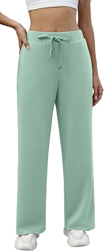 Neineiwu Jogginghose Damen Hosen Hohe Taille Sporthose Damen Lang Stoffhose Dick Bequeme Trainingshose Baggy Freizeithose Casual Winter Sweatpants mit Taschen Kordelzug von Neineiwu