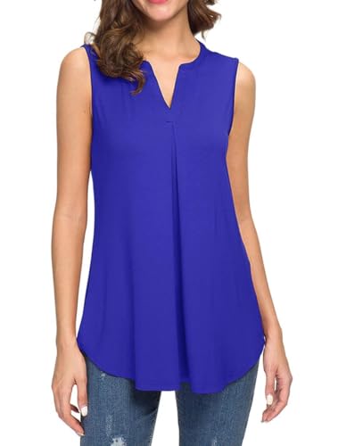 Neineiwu Tank Top Damen Lang V-Ausschnitt für Sommer Ärmellose Oberteile Tunika Shirts t-Shirt Damen Festliche Oberteile Damen Neckholder top Damen sexy Oberteil Damen Party von Neineiwu