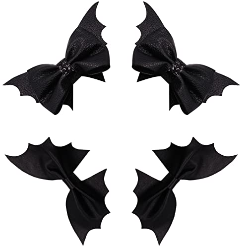 Neknock Fledermaus-Haarschleifen-Clips für Mädchen und Frauen, 4 Stück, Halloween, Fledermausflügel, Gothic, Cosplay, Kostüm, Haarschmuck für Halloween-Party-Dekorationen Neknock Fledermaus-Haarschleifen-Clips für Mädchen und Frauen, 4 Stück, Halloween, Fledermausflügel, Gothic, Cosplay, Kostüm, Haarschmuck für Halloween-Party-Dekorationen von Neknock