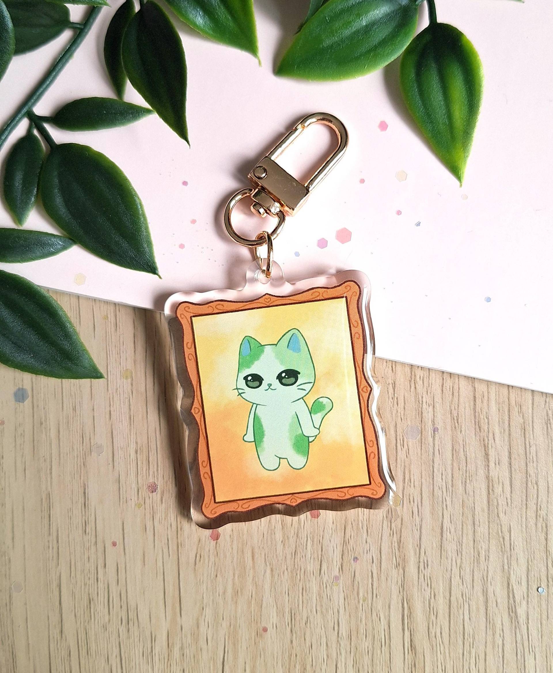 Cute Acrylic Keychain | Cat Spongebob Inspiriert Katzen Gemälde Calico Schlüsselanhänger Ein Hauch Von Tüll Cute Acrylic Keychain | Cat Spongebob Inspiriert Katzen Gemälde Calico Schlüsselanhänger Ein Hauch Von Tüll von NekomiArts