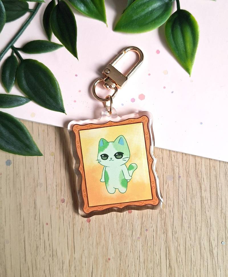 Cute Acrylic Keychain | Cat Spongebob Inspiriert Katzen Gemälde Calico Schlüsselanhänger Ein Hauch Von Tüll Cute Acrylic Keychain | Cat Spongebob Inspiriert Katzen Gemälde Calico Schlüsselanhänger Ein Hauch Von Tüll von NekomiArts