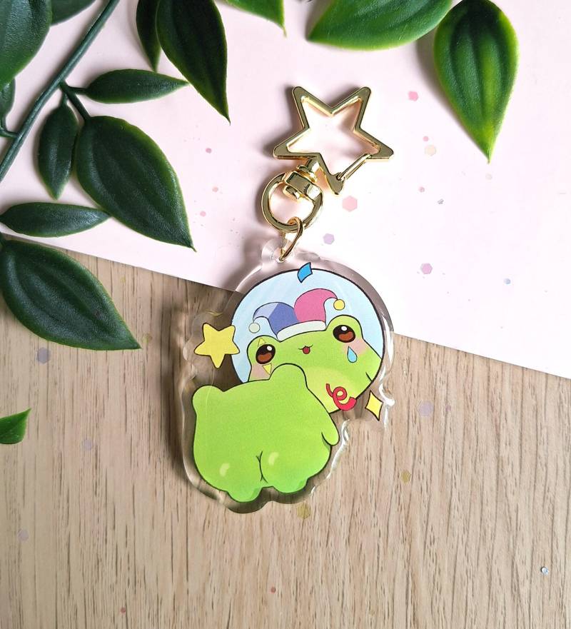 Cute Acrylic Keychain | Funny Frog Booty Clown Spiegel Schlüsselanhänger Cute Acrylic Keychain | Funny Frog Booty Clown Spiegel Schlüsselanhänger von NekomiArts