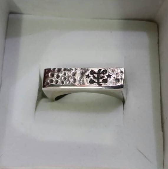 Baha'i Silber Ring Handgemacht "Ring Stone" Symbol Ein Bahai Geschenk Aus Haifa von NekudatChen