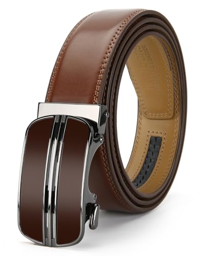 Nelbons Gürtel Herren, Gürtel Ratsche Gürtel Automatikschließe für Herren Anzug Business Kleidung,Breit 35mm,Größe Angepasst von Nelbons