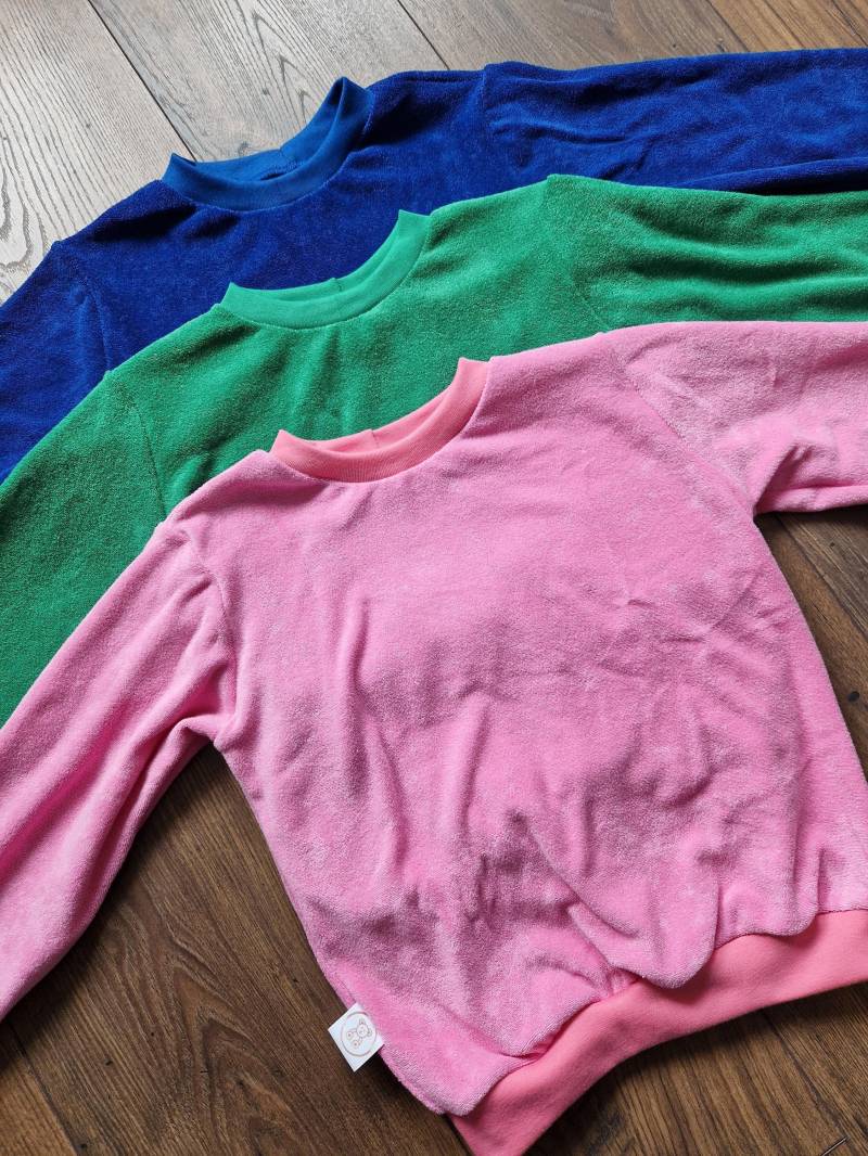 Pullover Frottee, Samt, Velour, Kuschelig Und Gemütlich, Gots Zertifiziert, Verschiedene Farben von NelesNaehstube