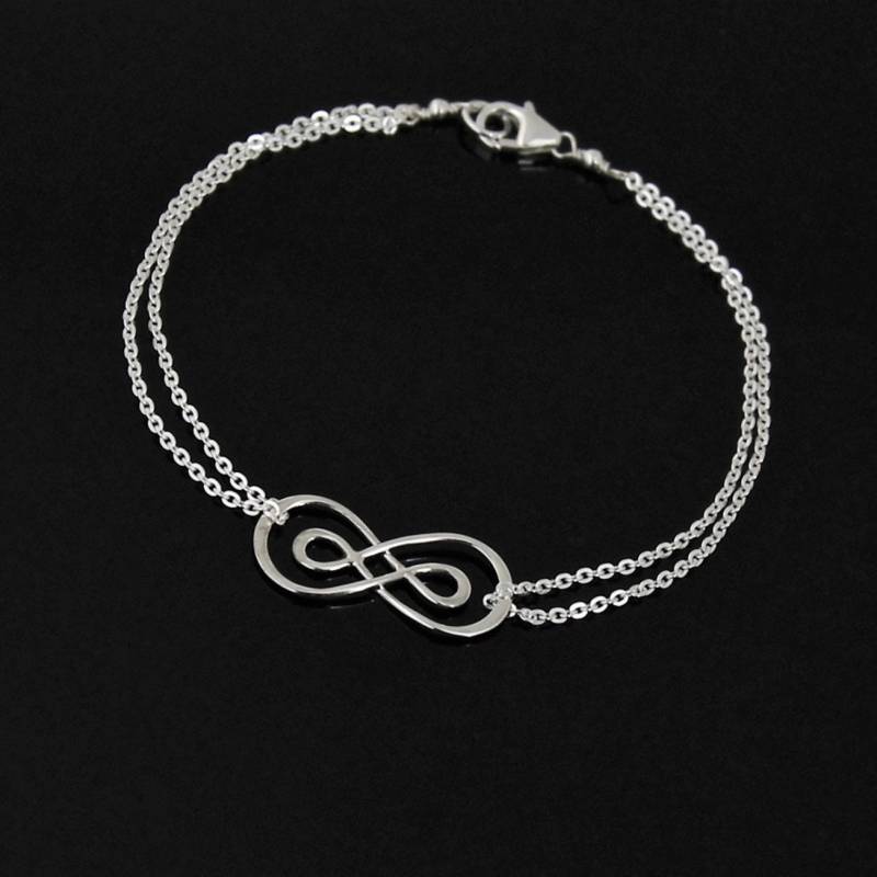 Doppeltes Infinity Armband, Sterling Silber Infinity Mutter Und Tochter Herz Liebesarmband, Mama Armband Doppeltes Infinity Armband, Sterling Silber Infinity Mutter Und Tochter Herz Liebesarmband, Mama Armband von NeliaKJewels