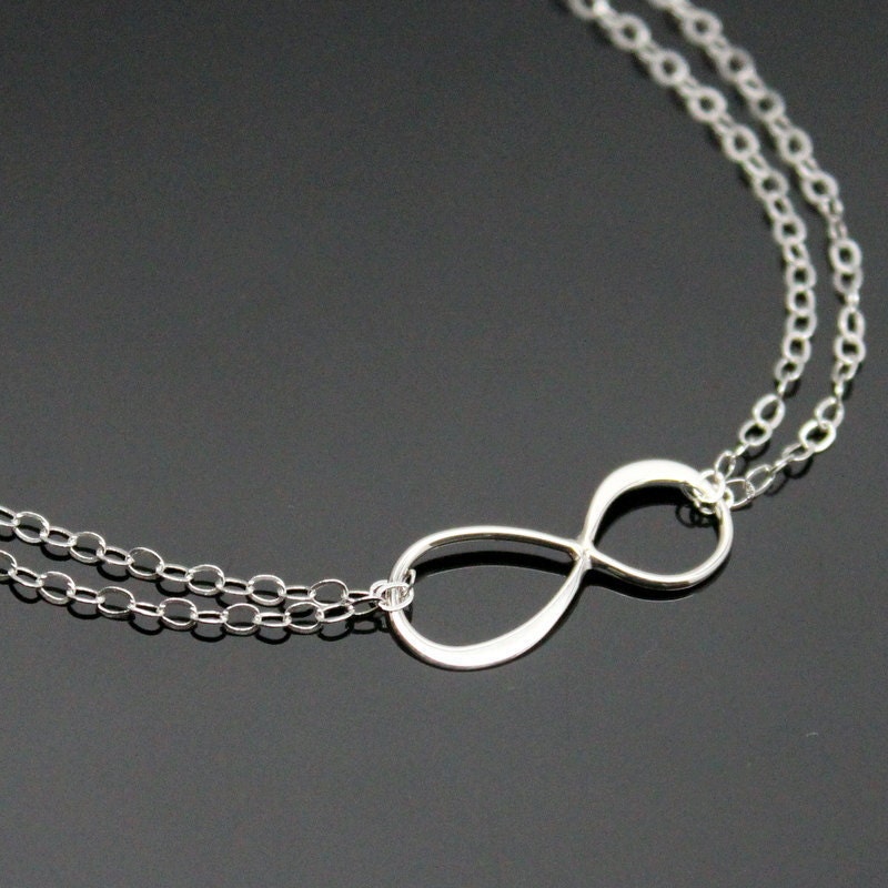 Infinity Halskette - Sterling Silber, Doppelstrang Kleine Infinity Halskette, Reese Witherspoon Halskette Infinity Halskette - Sterling Silber, Doppelstrang Kleine Infinity Halskette, Reese Witherspoon Halskette von NeliaKJewels