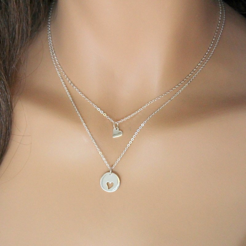 Mutter Und Tochter Herz Set, Sterling Silber Set, Familie Halskette, Mama Zu Sein, Der Braut, Liebe Brautjungfern Geschenk Mutter Und Tochter Herz Set, Sterling Silber Set, Familie Halskette, Mama Zu Sein, Der Braut, Liebe Brautjungfern Geschenk von NeliaKJewels