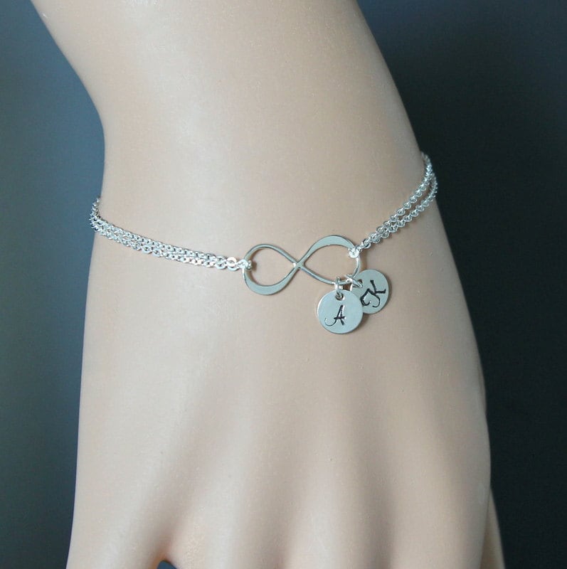 Personalisierte Infinity Armband, Infinity Charm Mama Und Kinder Freundschaft Armband von NeliaKJewels