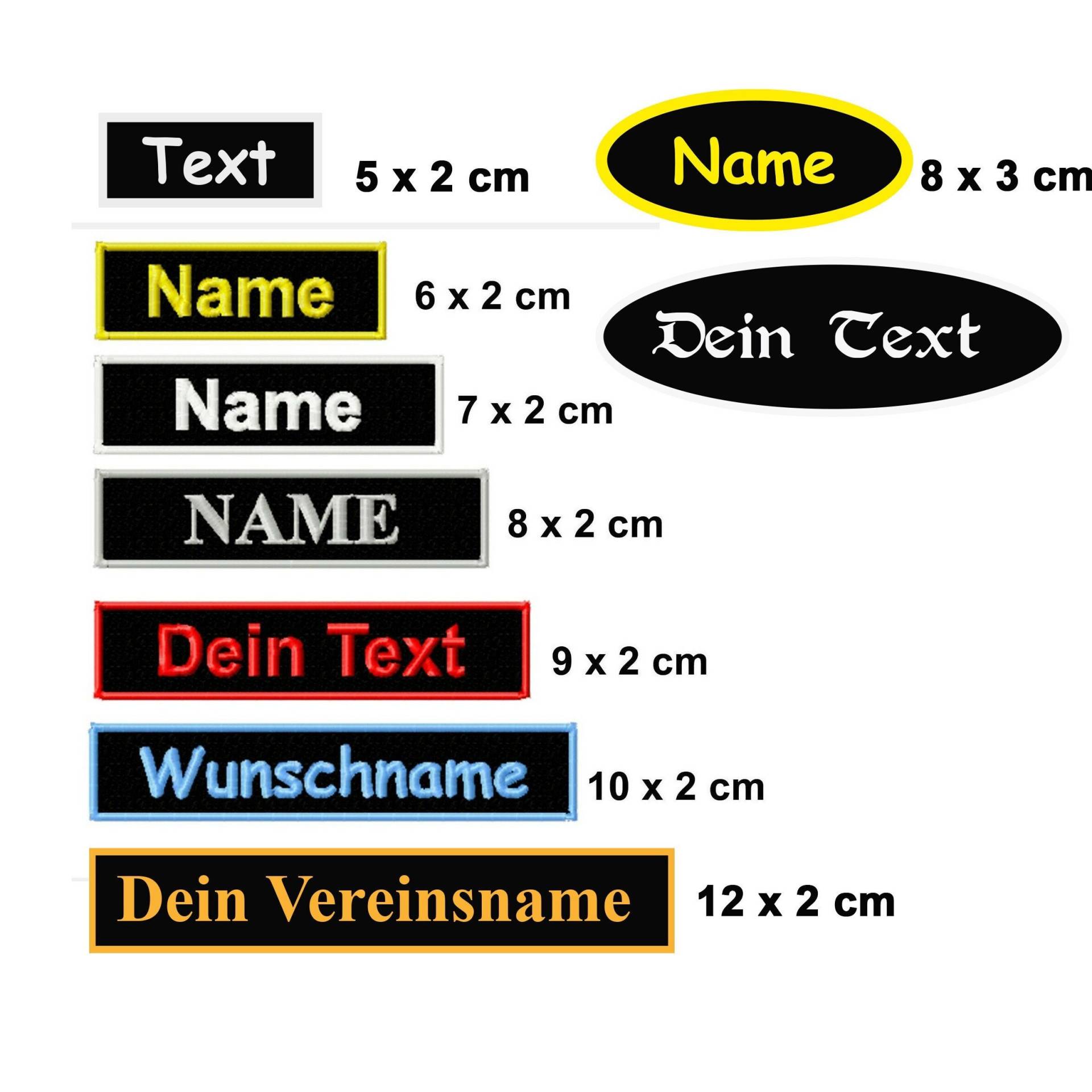 Namensschild Patch Aufnäher Gestickt Mit Wunschtext, Alle Größen & Farben, Applikation Buchstaben Stickaufnäher Wunschname Namensschild Patch Aufnäher Gestickt Mit Wunschtext, Alle Größen & Farben, Applikation Buchstaben Stickaufnäher Wunschname von NelinoDesign
