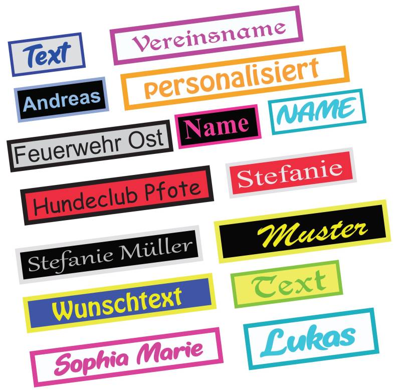 Namensschild Patch Aufnäher Gestickt Mit Wunschtext, Applikation Buchstaben Stickaufnäher Wunschname Etikett Bestickt von NelinoDesign
