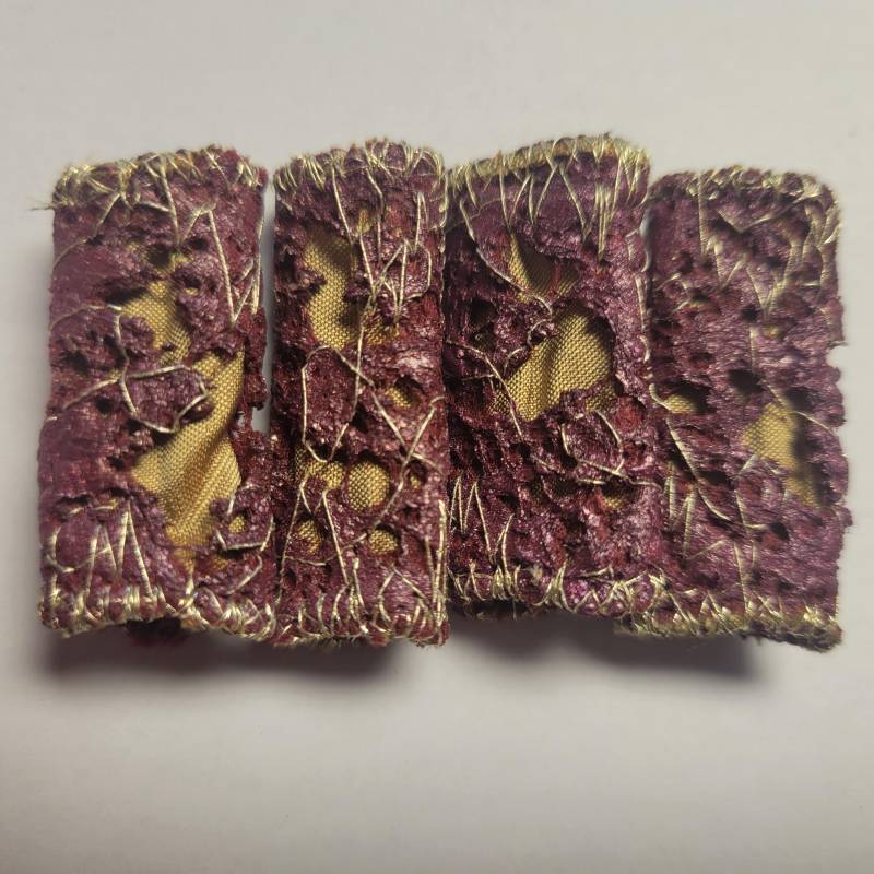 Dreadlock Perle Weinrot Goldgelb Stoff Faserperle Steampunk Röhrenperlen Seidenfaser Kunst Garn Verschönerung Drop Spindel Stricken Dreadlock Perle Weinrot Goldgelb Stoff Faserperle Steampunk Röhrenperlen Seidenfaser Kunst Garn Verschönerung Drop Spindel Stricken von NellBurns