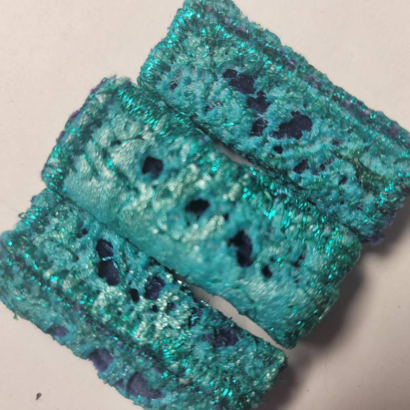 Teal Aqua Marine Stoff Faser Perlen Dreadlock Gesticktes Haar Schmuck Zubehör Schal Quaste Verzierung von NellBurns