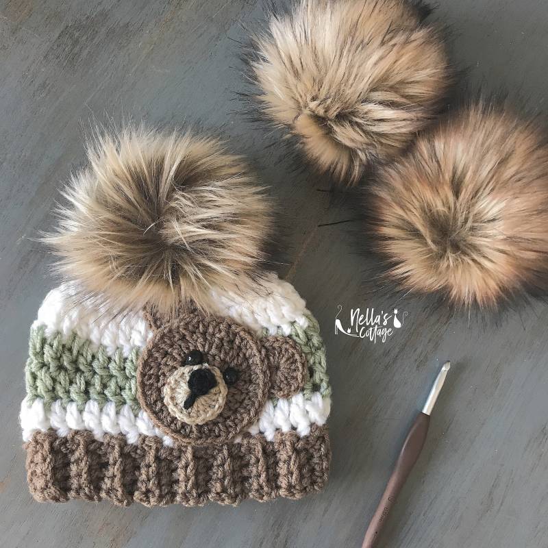 Babymütze - Gehäkelte Häkelhut Beanie Baby Bär Bärenmütze Häkelmützen Babymütze - Gehäkelte Häkelhut Beanie Baby Bär Bärenmütze Häkelmützen von NellasCottage