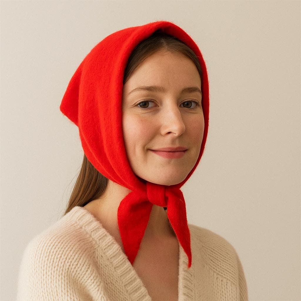 Handgefertigt Wolle Dreieckstuch | Retro Winter-Schlauchschal von NellieClothing