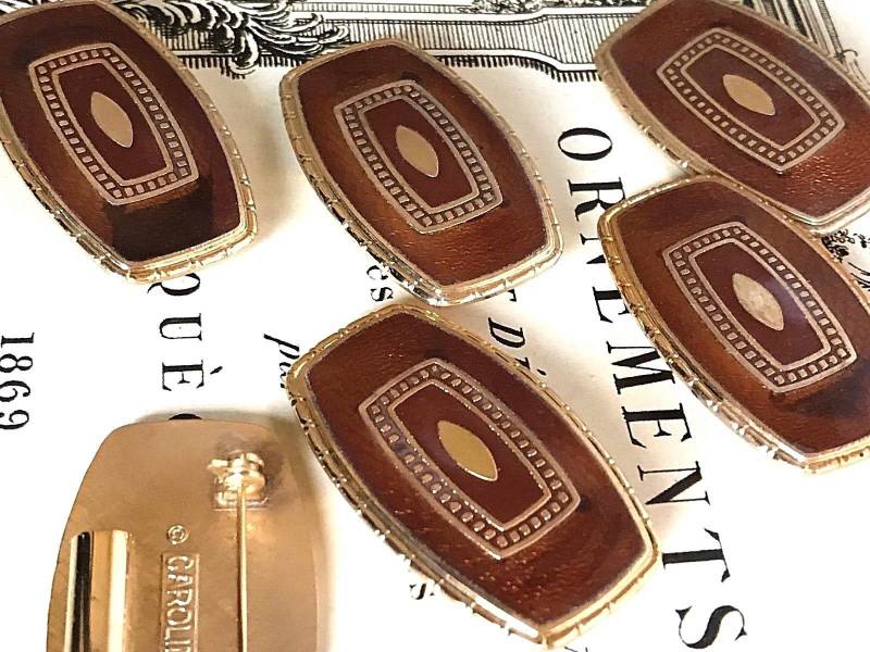 Vogue Anhänger Oder Broschen, Caroline Guilloche, Modernist Emaille, Art Deco Anhänger, Deco, Männer, Mid Century Schmuck, #g96 von NellieGray