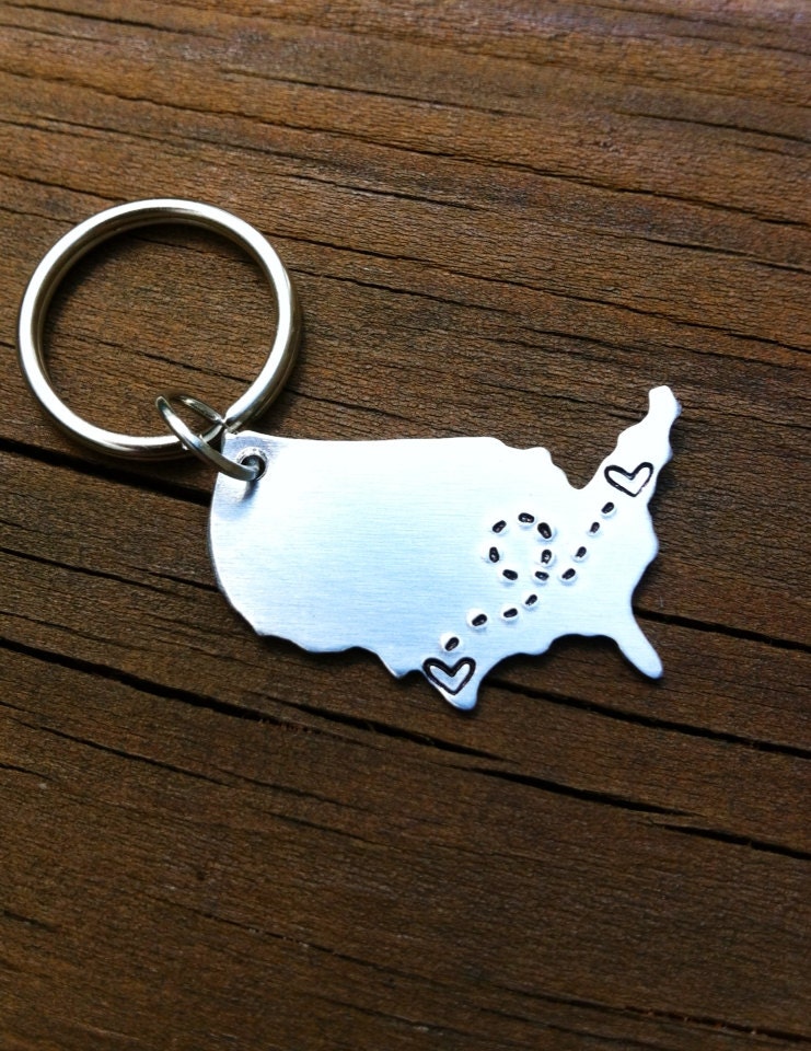 Bester Freund Geschenk - Usa Schlüsselanhänger/Ferngeschenk Individueller Amerika von Nelliebead