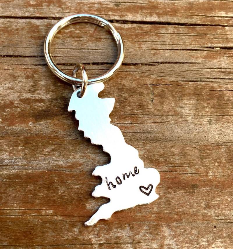 Jeder Zustand, Großbritannien Mit Benutzerdefinierter Phrase - Fernbeziehung Schlüsselbund Jeder Zustand, Großbritannien Mit Benutzerdefinierter Phrase - Fernbeziehung Schlüsselbund von Nelliebead