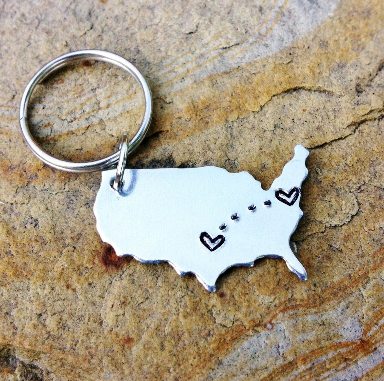 Weg Geschenk - Personalized Staat Fern-Beziehung Schlüsselanhänger_#statetrl Weg Geschenk - Personalized Staat Fern-Beziehung Schlüsselanhänger_#statetrl von Nelliebead