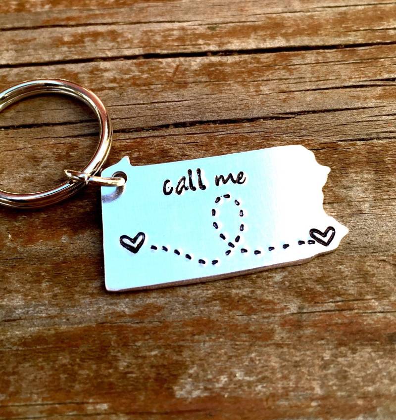 Zustand Keychain Jeder Zustand, Usa, Pennsylvania Mit Benutzerdefinierter Phrase - Fernbeziehung Zustand Keychain Jeder Zustand, Usa, Pennsylvania Mit Benutzerdefinierter Phrase - Fernbeziehung von Nelliebead