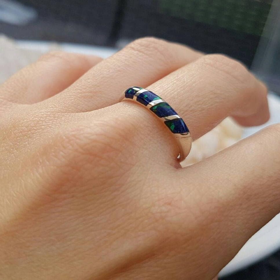 Eilat Steinring 925 Sterling Silber König Solomon Edelstein, Hergestellt in Israel von NellyJewelryShop