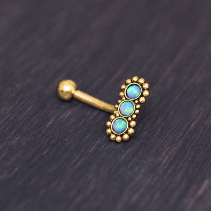 Chirurgenstahl Eyebrow Curved Barbell - Von Außen Eingefädeltes Barbell, Knorpel Piercing von NellySteelPiercing