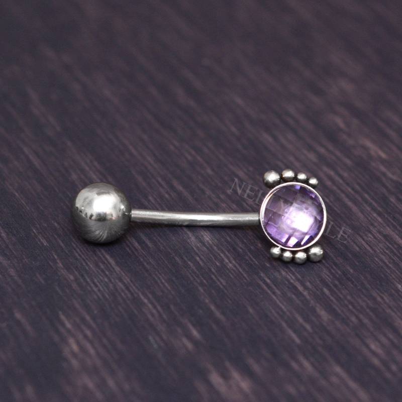 Nabelring - Bauchpiercing-Schmuck Mit Cz-stein, Bauchnabelpiercing Aus Chirurgenstahl von NellySteelPiercing