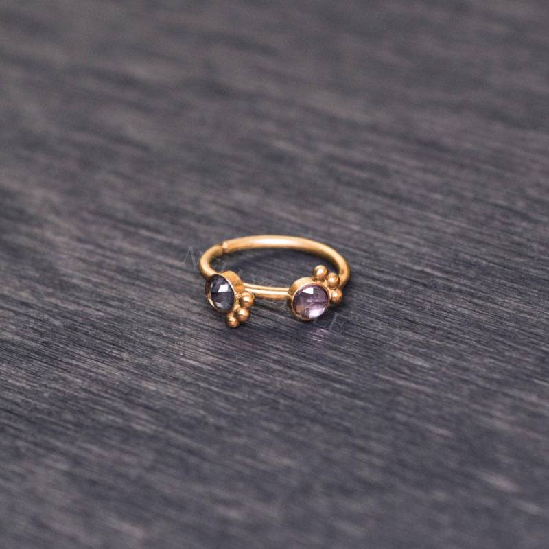 Nasenring Aus Edelstahl Mit Cz-stein - Nasenschmuck von NellySteelPiercing