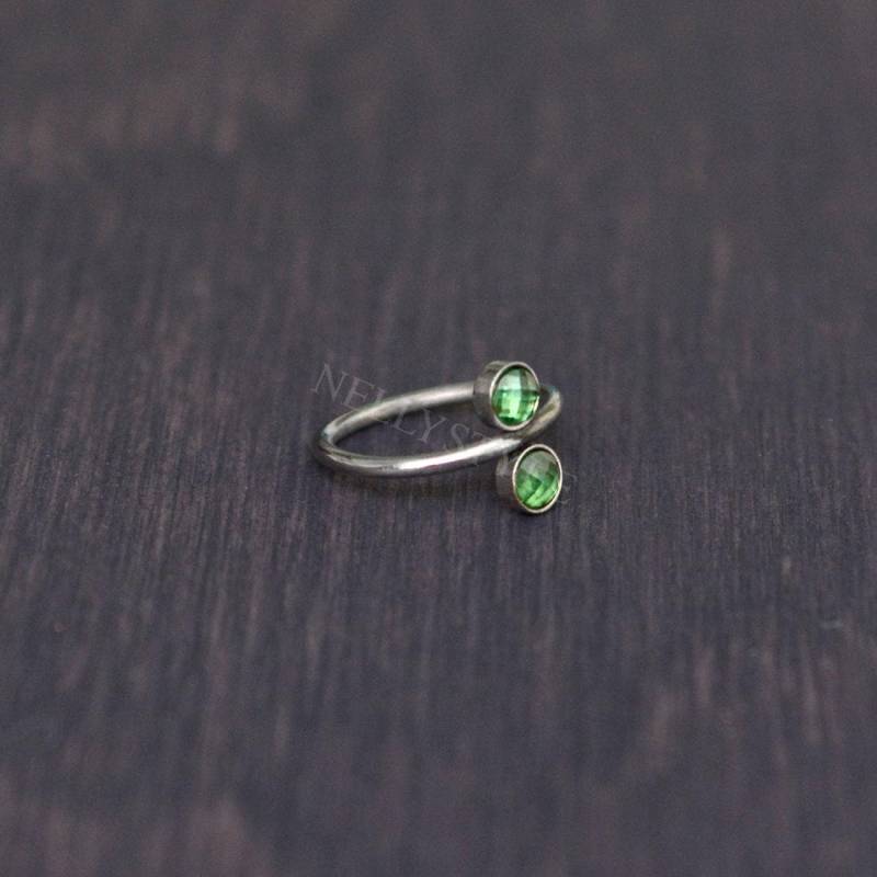 Sale - Nasenring Mit Cz-stein Nasenring-Ohrring, Nasenpiercing von NellySteelPiercing