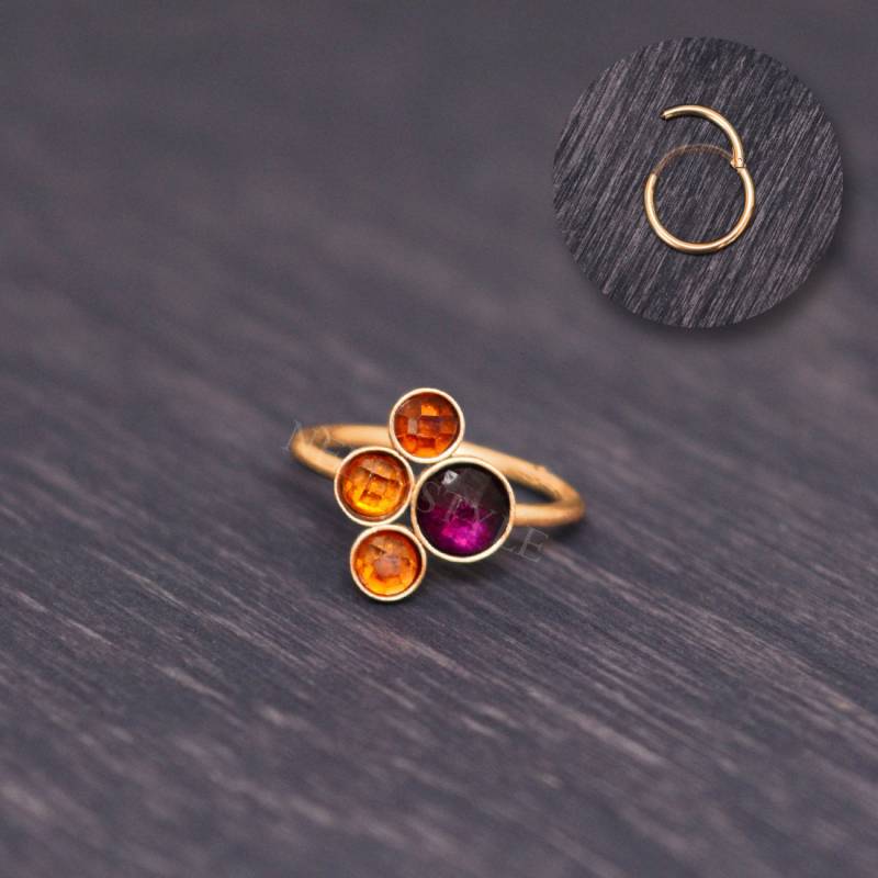 Tragus Clicker Hoop Chirurgenstahl - Cz Helix Ohrring, Knorpel Schmuck, Turm Piercing, Conch Ohrring von NellySteelPiercing